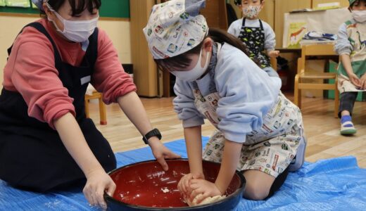 年長食納め「うどん作り」